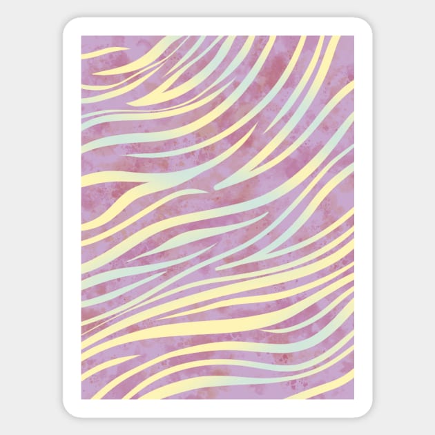 Watercolor Gold Tiger Pattern Sticker by BiscuitSnack